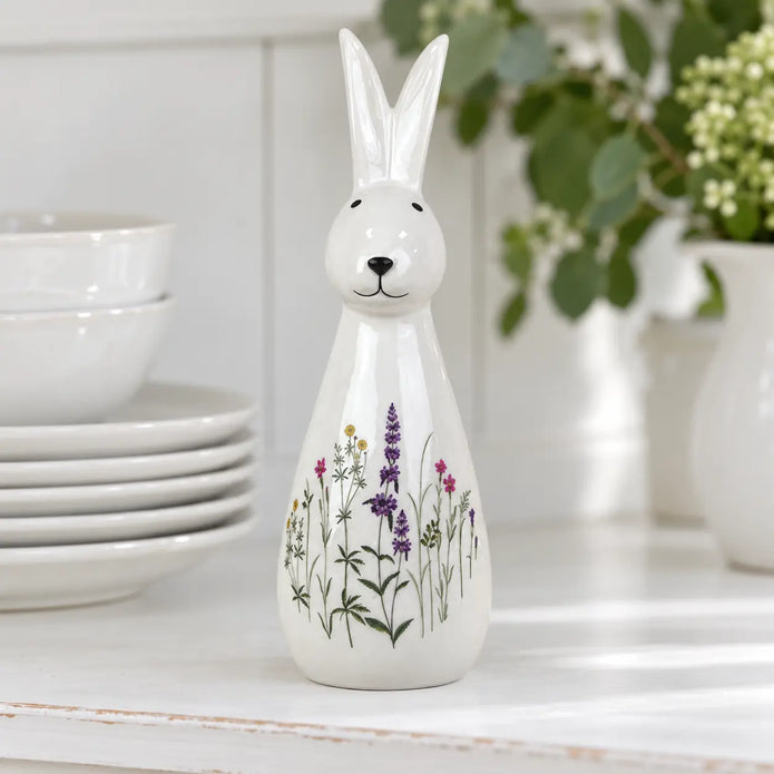 Satchville Tall Meadow Rabbit spring decoration with tall textured design and natural meadow-inspired finish