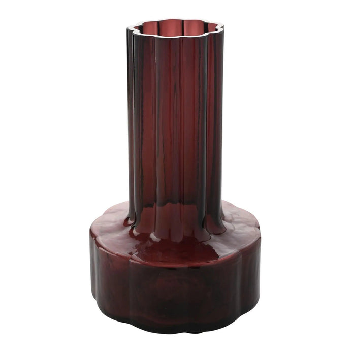 Tall Slim Burgundy Glass Vase - Home DecorHome Decor - Lulu Loves Home
