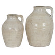 Tarn Neutral Glazed Jug medium and large on clean white studio background showing size comparison