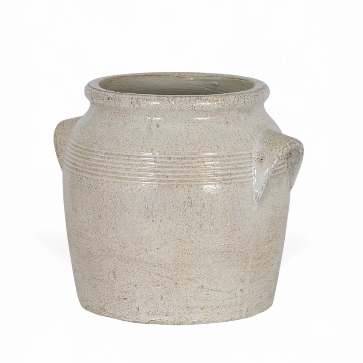 Tarn Neutral Glazed Vase by Hill Interiors, showcasing a smooth, glazed ceramic surface in neutral tones, ideal for home decor.
