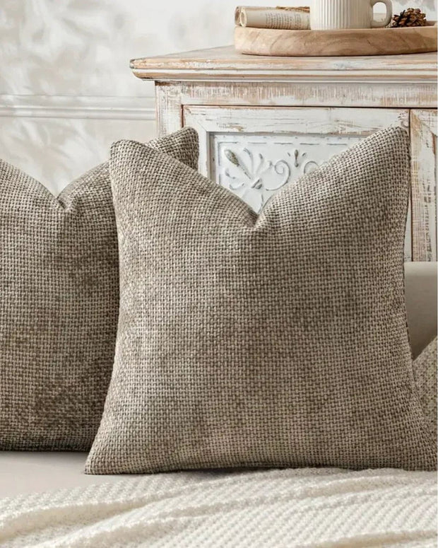 Taupe Chenile Cushion Cover - Soft FurnishingsSoft Furnishings - Lulu Loves Home