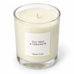 Heaven Scent Tea Tree And Geranium Medium Candle, close-up of cream wax and the unlit wick