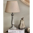 Teos Washed Wood Lamp by Hill Interiors, 53cm tall, featuring a natural washed wood finish and modern lighting design.