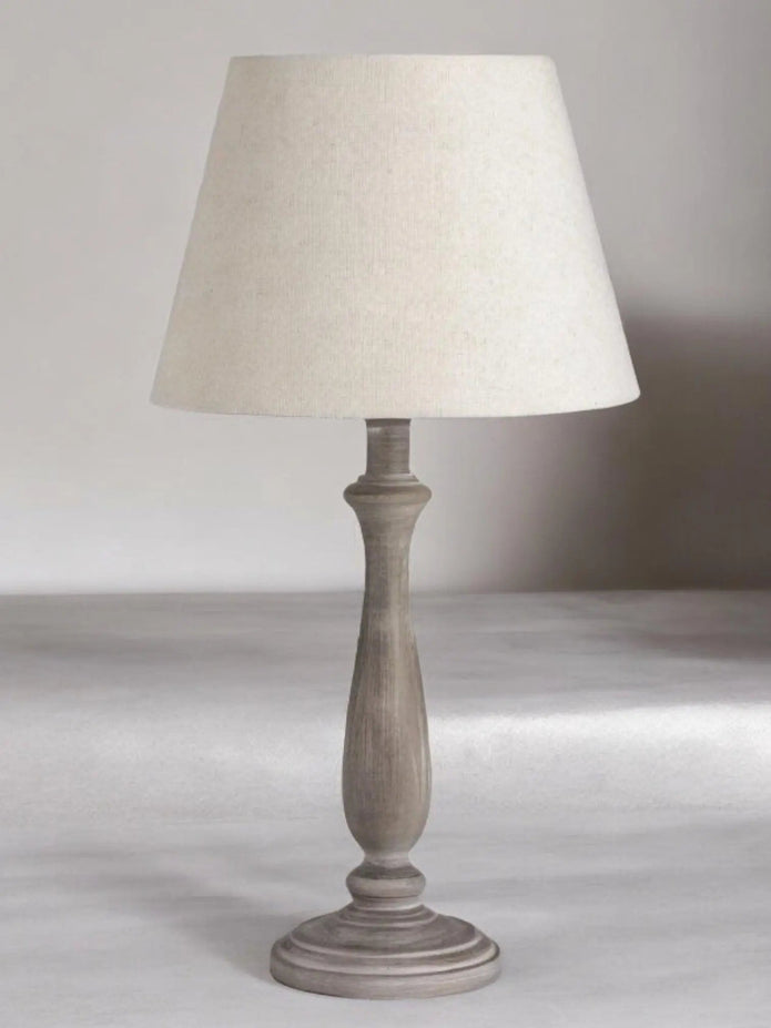 Teos Wooden Neutral Table Lamp - LightingLighting - Lulu Loves Home