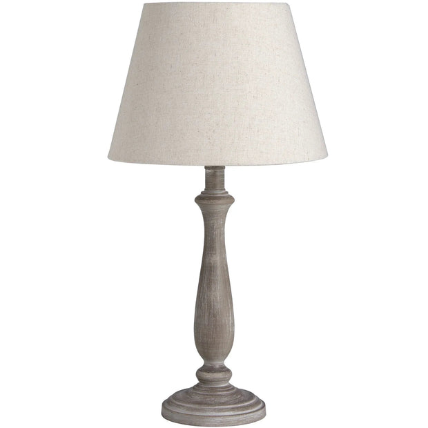 Teos Wooden Neutral Table Lamp - LightingLighting - Lulu Loves Home