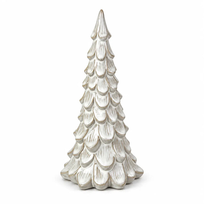Satchville large glazed ceramic Christmas tree ornament with textured detail