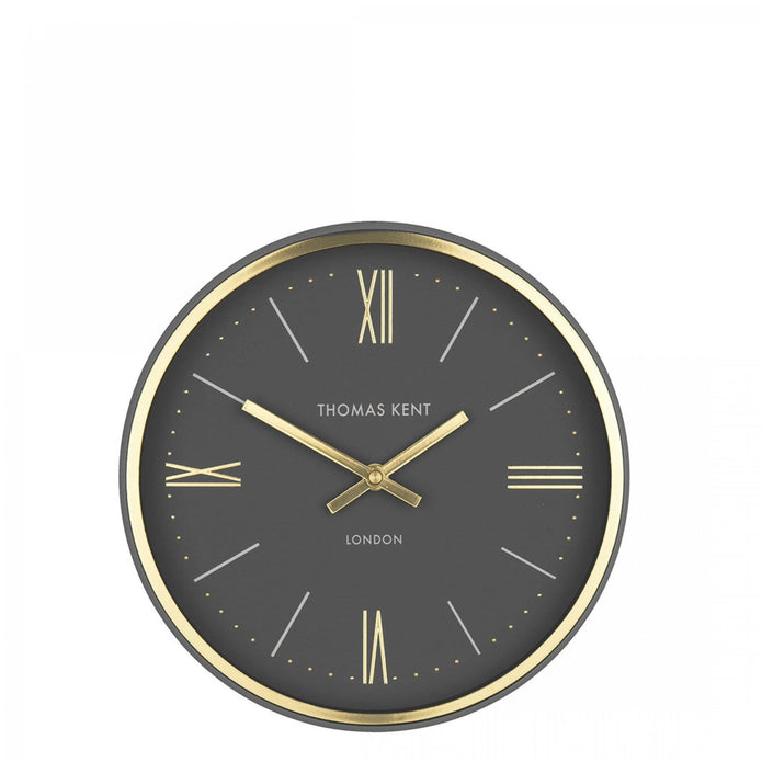 Thomas Kent 10" Hampton Wall Clock Charcoal Grey - ClocksClocks - Lulu Loves Home