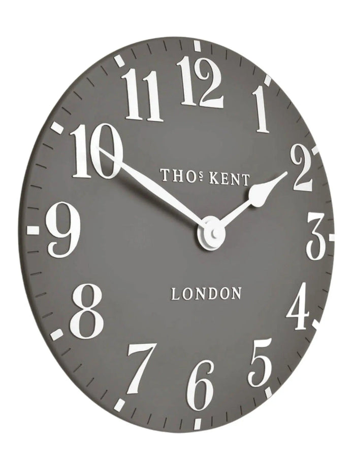 Thomas Kent 12” Arabic Wall Clock Dolphin Grey - PRE ORDER FOUR WEEK DELIVERY - ClocksClocks - Lulu Loves Home