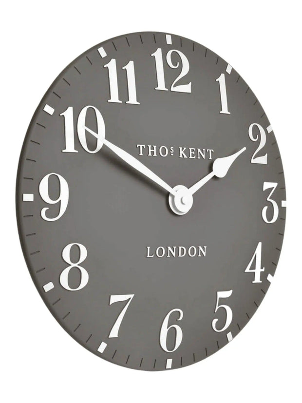Thomas Kent 12” Arabic Wall Clock Dolphin Grey - PRE ORDER FOUR WEEK DELIVERY - ClocksClocks - Lulu Loves Home