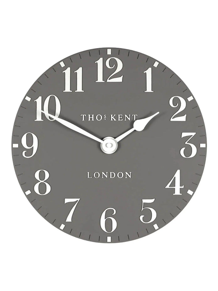 Thomas Kent 12” Arabic Wall Clock Dolphin Grey - PRE ORDER FOUR WEEK DELIVERY - ClocksClocks - Lulu Loves Home