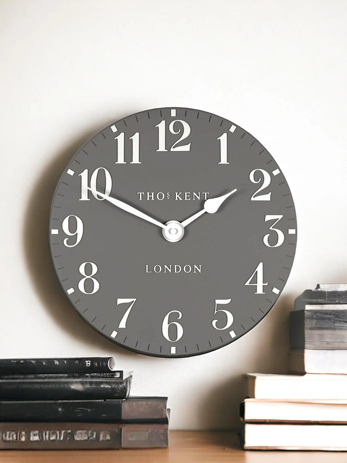 Thomas Kent 12” Arabic Wall Clock Dolphin Grey - PRE ORDER FOUR WEEK DELIVERY - ClocksClocks - Lulu Loves Home