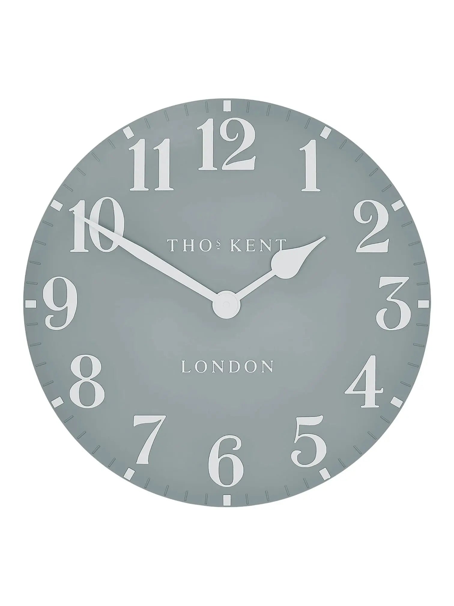 Thomas Kent 12” Arabic Wall Clock Flax Blue - ClocksClocks - Lulu Loves Home