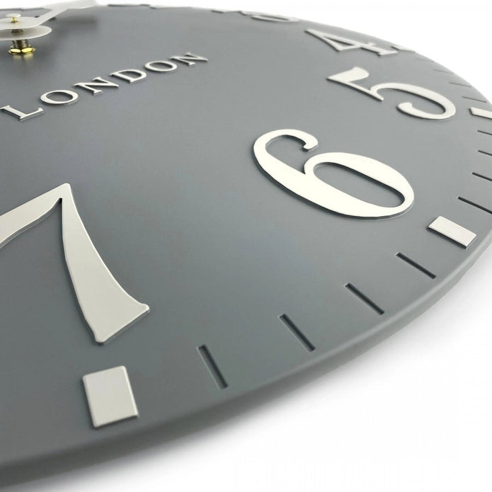 Thomas Kent 12” Arabic Wall Clock Flax Blue - ClocksClocks - Lulu Loves Home