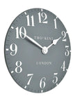 Thomas Kent 12” Arabic Wall Clock Flax Blue - ClocksClocks - Lulu Loves Home