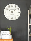 Thomas Kent 12” Arabic Wall Clock Limestone White - ClocksClocks - Lulu Loves Home