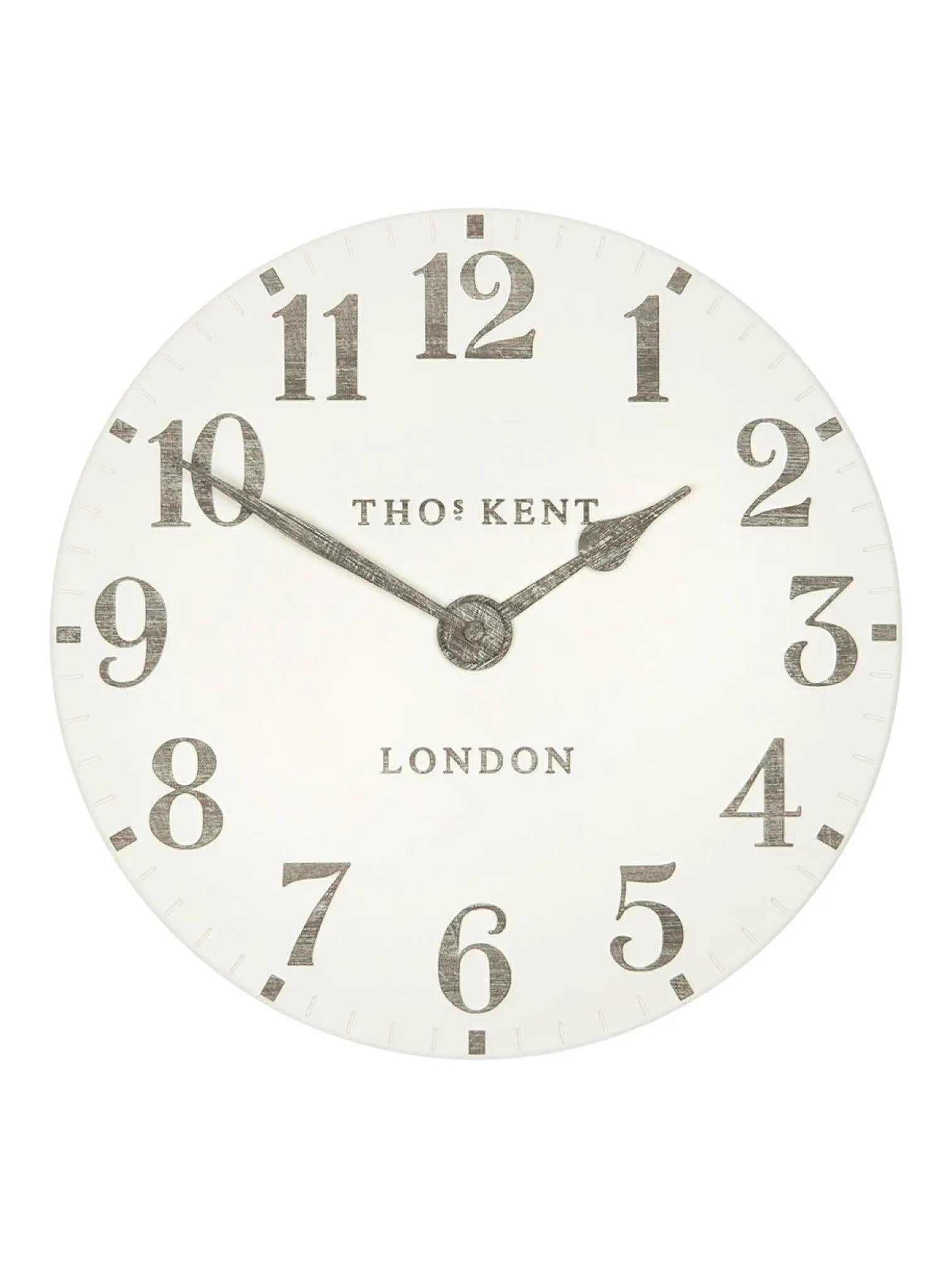 Thomas Kent 12” Arabic Wall Clock Limestone White - ClocksClocks - Lulu Loves Home