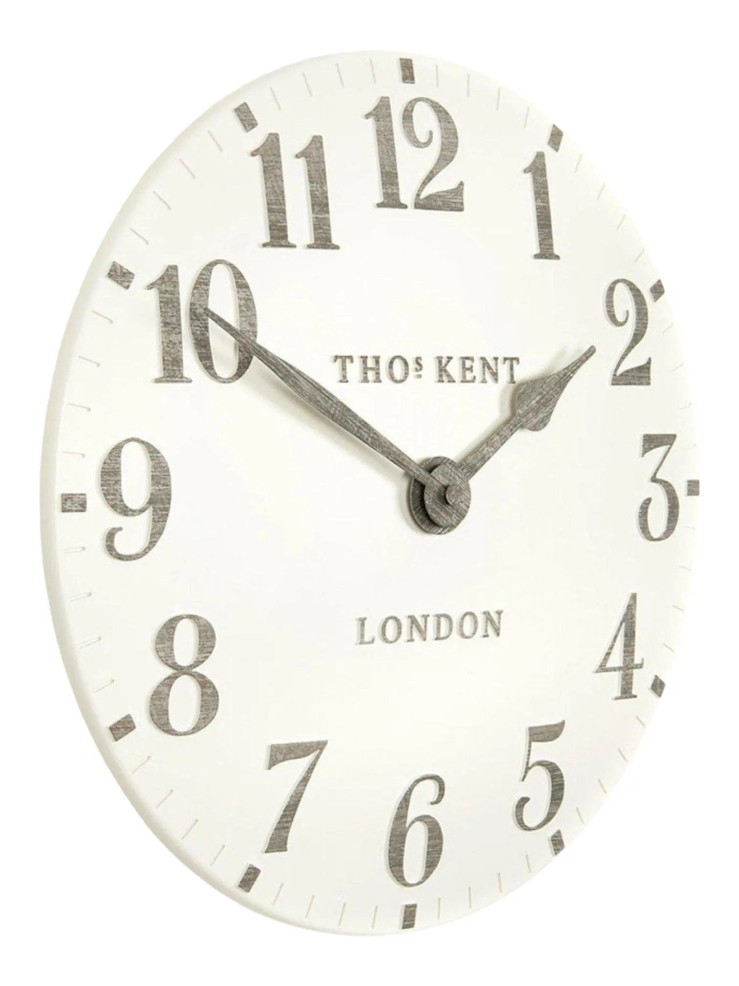 Thomas Kent 12” Arabic Wall Clock Limestone White - ClocksClocks - Lulu Loves Home