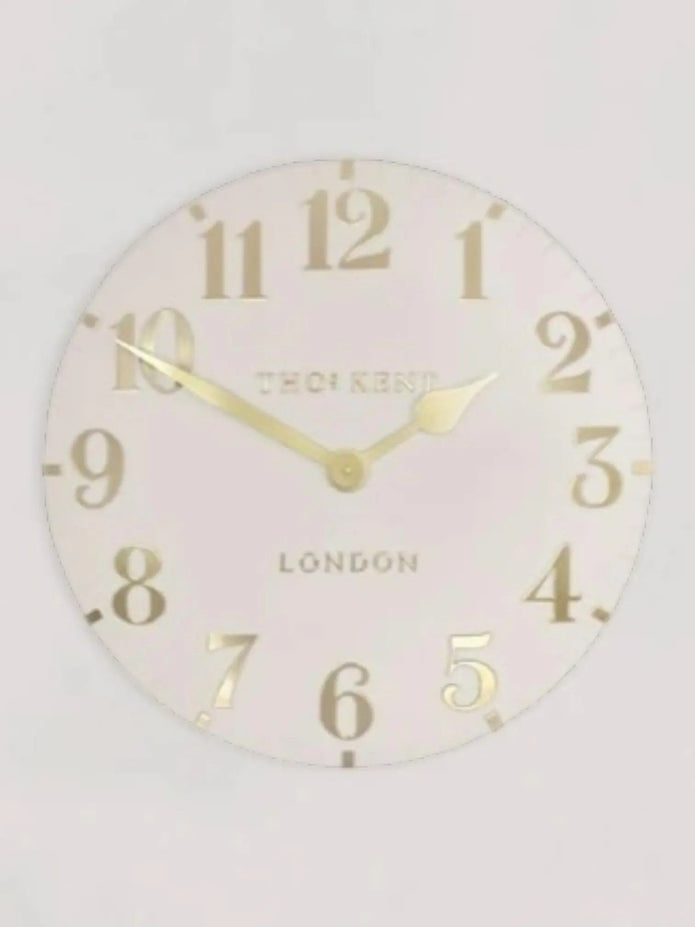 Thomas Kent 12” Arabic Wall Clock Oatmeal White - ClocksClocks - Lulu Loves Home