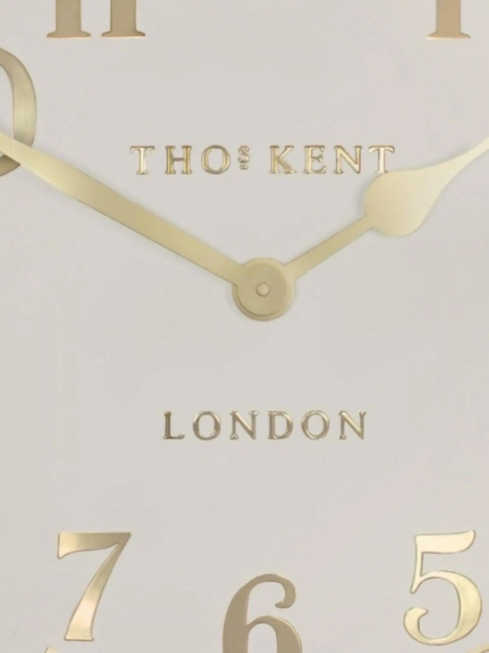 Thomas Kent 12” Arabic Wall Clock Oatmeal White - ClocksClocks - Lulu Loves Home