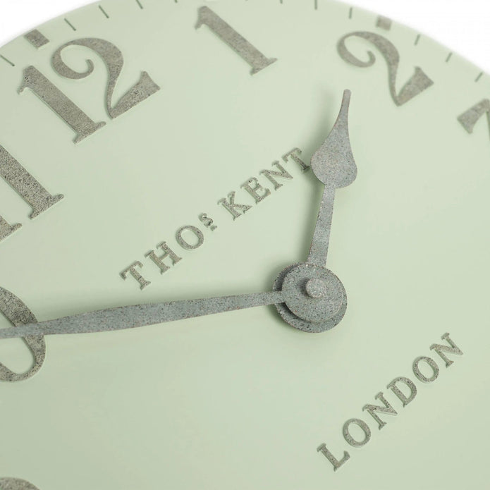 Thomas Kent 12” Arabic Wall Clock Pearl Green - PRE ORDER FOUR WEEK DELIVERY - ClocksClocks - Lulu Loves Home