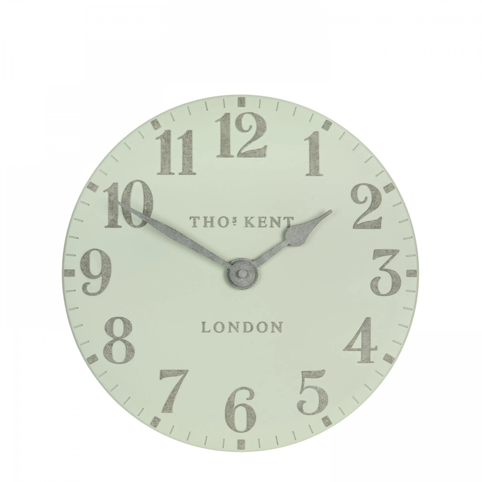 Thomas Kent 12” Arabic Wall Clock Pearl Green - PRE ORDER FOUR WEEK DELIVERY - ClocksClocks - Lulu Loves Home