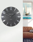 Thomas Kent 12” Mulberry Wall Clock Graphite Silver - ClocksClocks - Lulu Loves Home