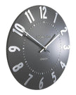 Thomas Kent 12” Mulberry Wall Clock Graphite Silver - ClocksClocks - Lulu Loves Home
