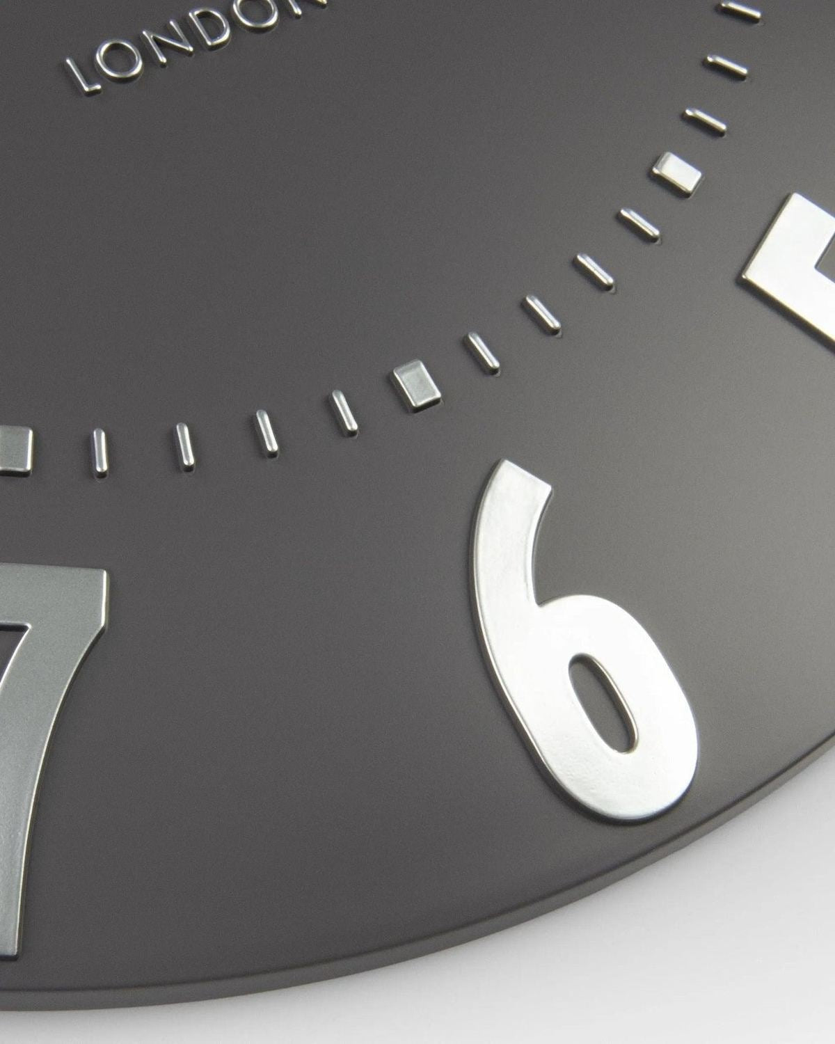 Thomas Kent 12” Mulberry Wall Clock Graphite Silver - ClocksClocks - Lulu Loves Home