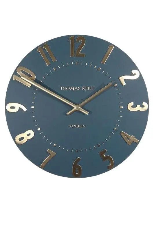 Thomas Kent 12” Mulberry Wall Clock Midnight Blue - ClocksClocks - Lulu Loves Home