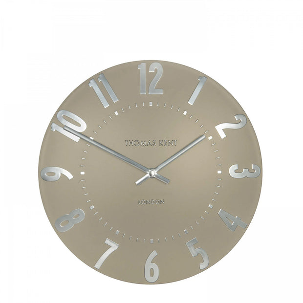 Thomas Kent 12" Mulberry Wall Clock Mocha Taupe - ClocksClocks - Lulu Loves Home
