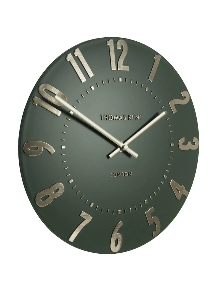 Thomas Kent 12” Mulberry Wall Clock Olive Green - PRE ORDER FOUR WEEK DELIVERY - ClocksClocks - Lulu Loves Home