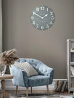 Thomas Kent 20” Arabic Wall Clock Flax Blue - ClocksClocks - Lulu Loves Home