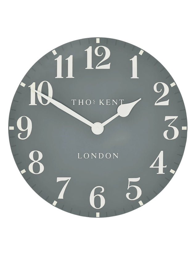 Thomas Kent 20” Arabic Wall Clock Flax Blue - ClocksClocks - Lulu Loves Home