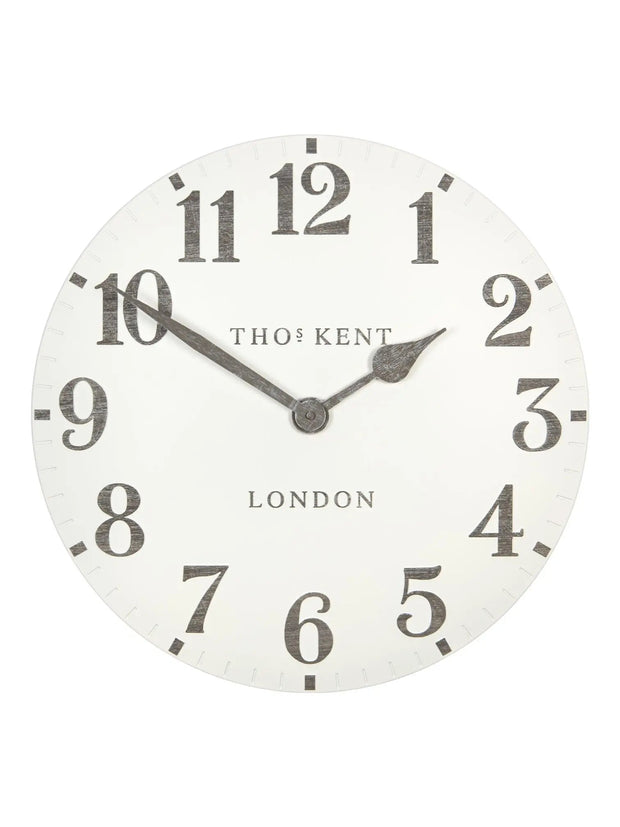 Thomas Kent 20” Arabic Wall Clock Limestone White - PRE ORDER FOUR WEEK DELIVERY - ClocksClocks - Lulu Loves Home