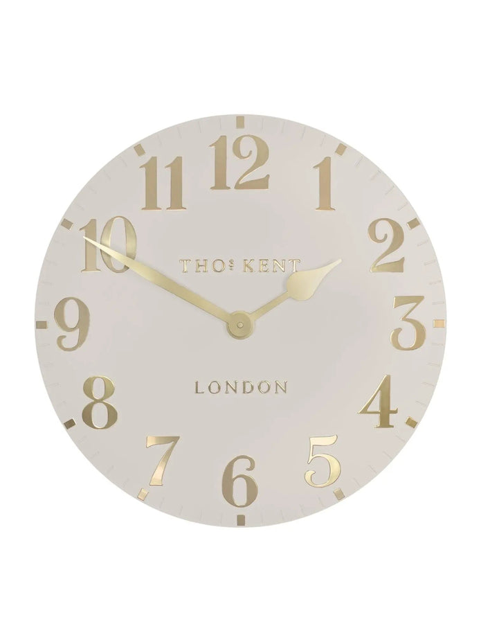 Thomas Kent 20” Arabic Wall Clock Oatmeal White - ClocksClocks - Lulu Loves Home