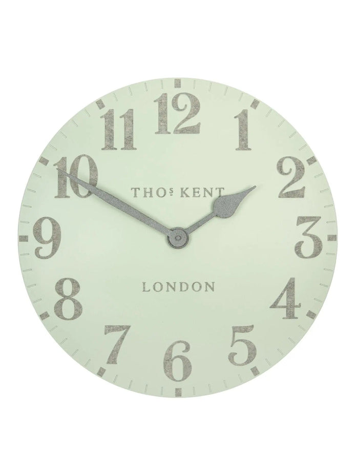 Thomas Kent 20” Arabic Wall Clock Pearl Green - ClocksClocks - Lulu Loves Home