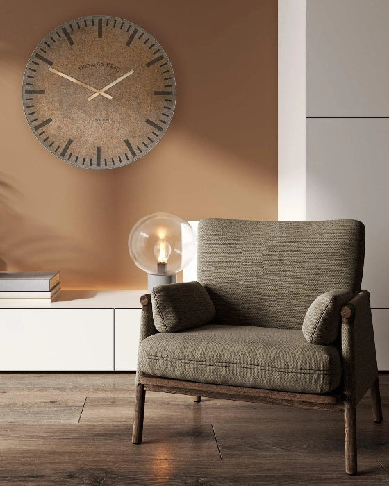 Thomas Kent 20" Limehouse Wall Clock Brick Brown - ClocksClocks - Lulu Loves Home