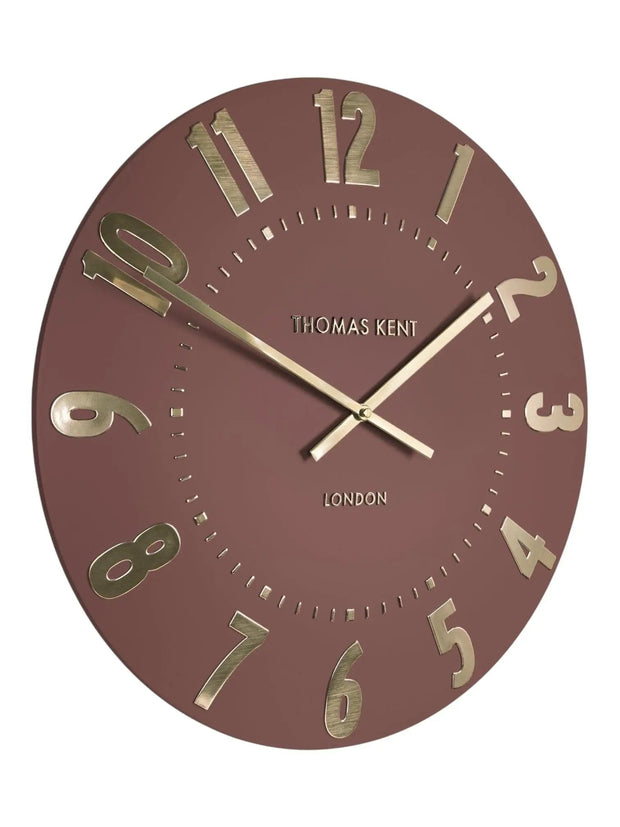 Thomas Kent 20" Mulberry Wall Clock Auburn Terracotta - PRE ORDER FOUR WEEK DELIVERY - ClocksClocks - Lulu Loves Home