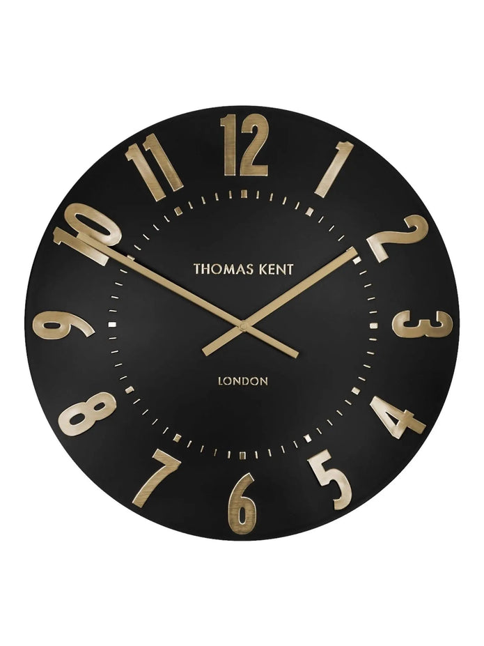Thomas Kent 20” Mulberry Wall Clock Black Noir - ClocksClocks - Lulu Loves Home