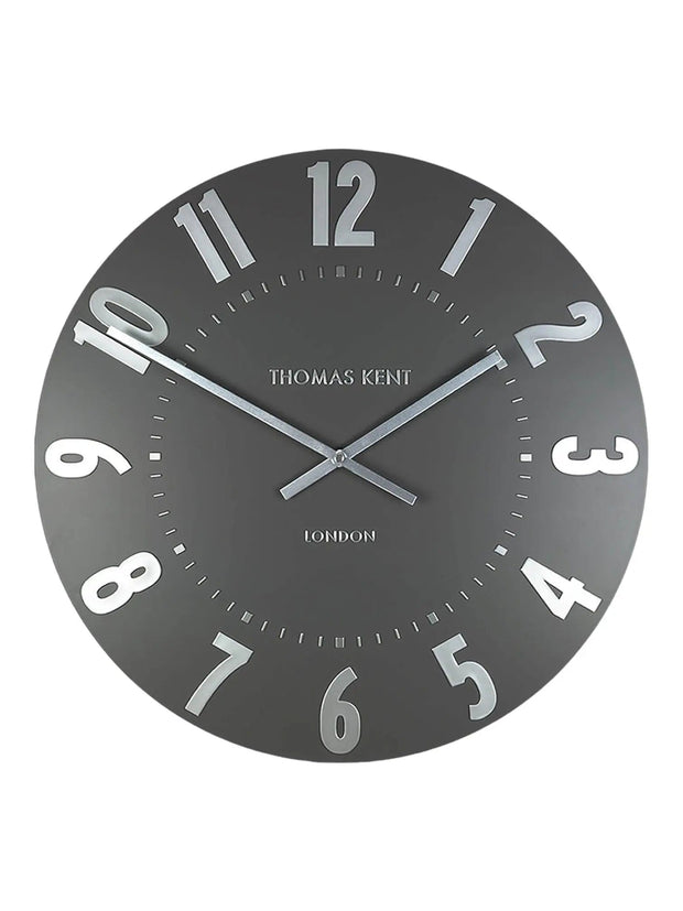 Thomas Kent 20” Mulberry Wall Clock Graphite Silver - PRE ORDER FOUR WEEK DELIVERY - ClocksClocks - Lulu Loves Home