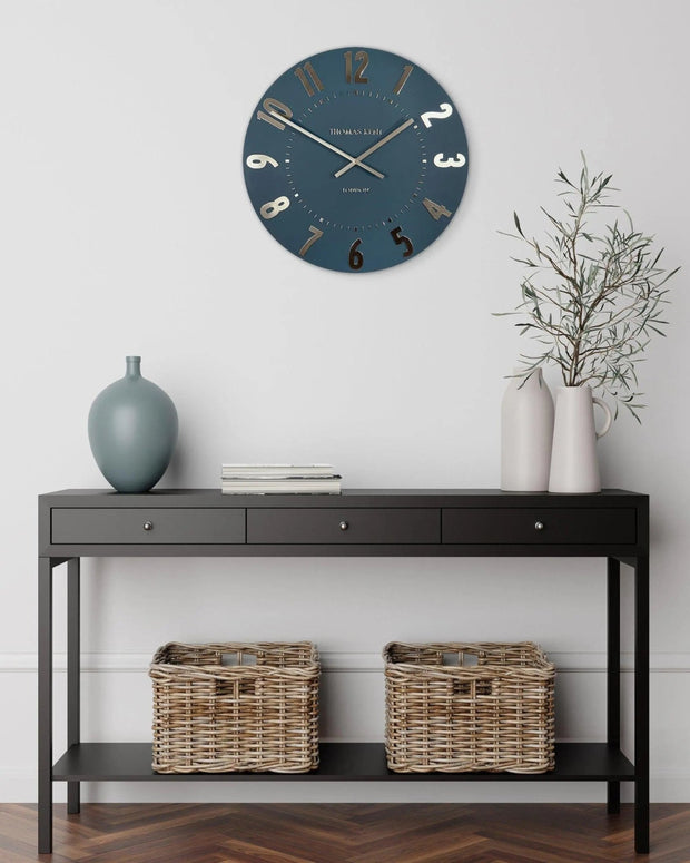 Thomas Kent 20” Mulberry Wall Clock Midnight Blue - ClocksClocks - Lulu Loves Home