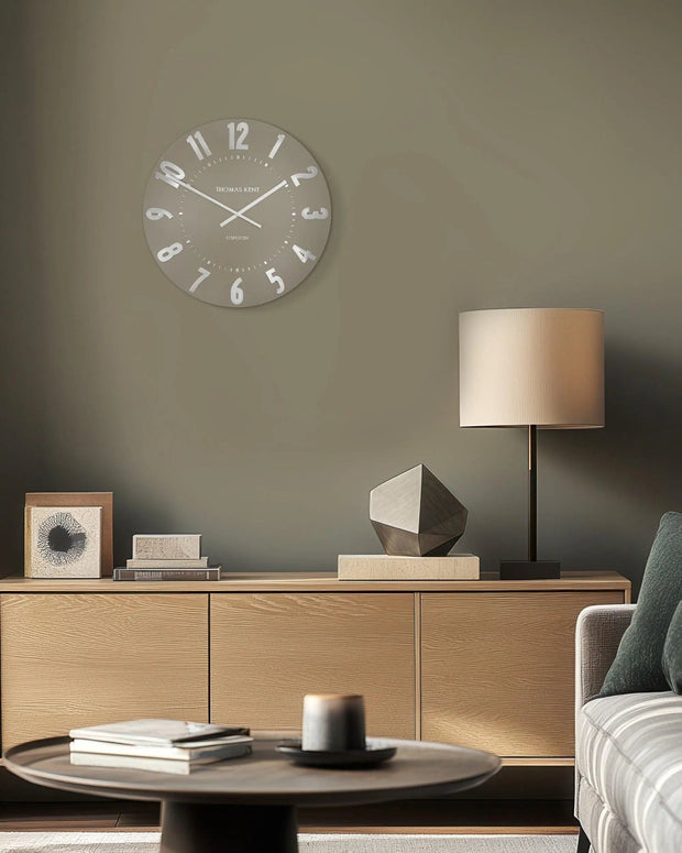 Thomas Kent 20” Mulberry Wall Clock Mocha Taupe - ClocksClocks - Lulu Loves Home