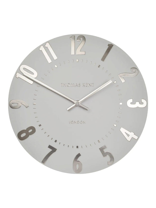 Thomas Kent 20” Mulberry Wall Clock Silver Cloud - PRE ORDER FOUR WEEK DELIVERY - ClocksClocks - Lulu Loves Home