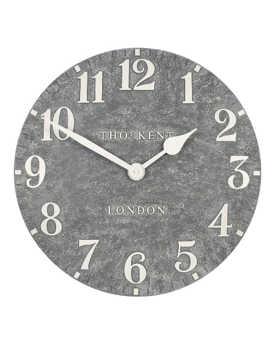 Thomas Kent 20" Outdoor Arabic Wall Clock Cement - PRE ORDER FOUR WEEK DELIVERY - ClocksClocks - Lulu Loves Home