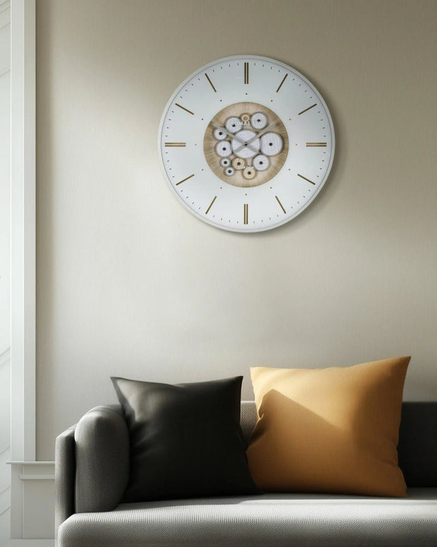 Thomas Kent 21" Clocksmith Wall Clock Cog Ivory - PRE ORDER FOUR WEEK DELIVERY - ClocksClocks - Lulu Loves Home