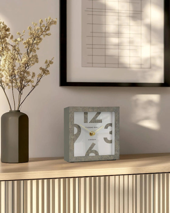 Thomas Kent 5" Nordic Mantle Clock Olive Green - ClocksClocks - Lulu Loves Home