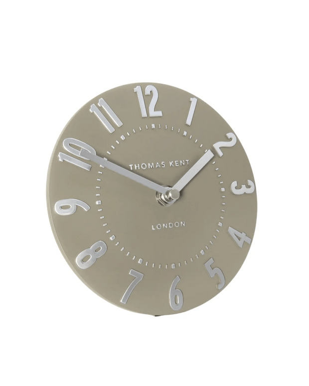 Thomas Kent 6" Mulberry Mantle Clock Moka Taupe - ClocksClocks - Lulu Loves Home