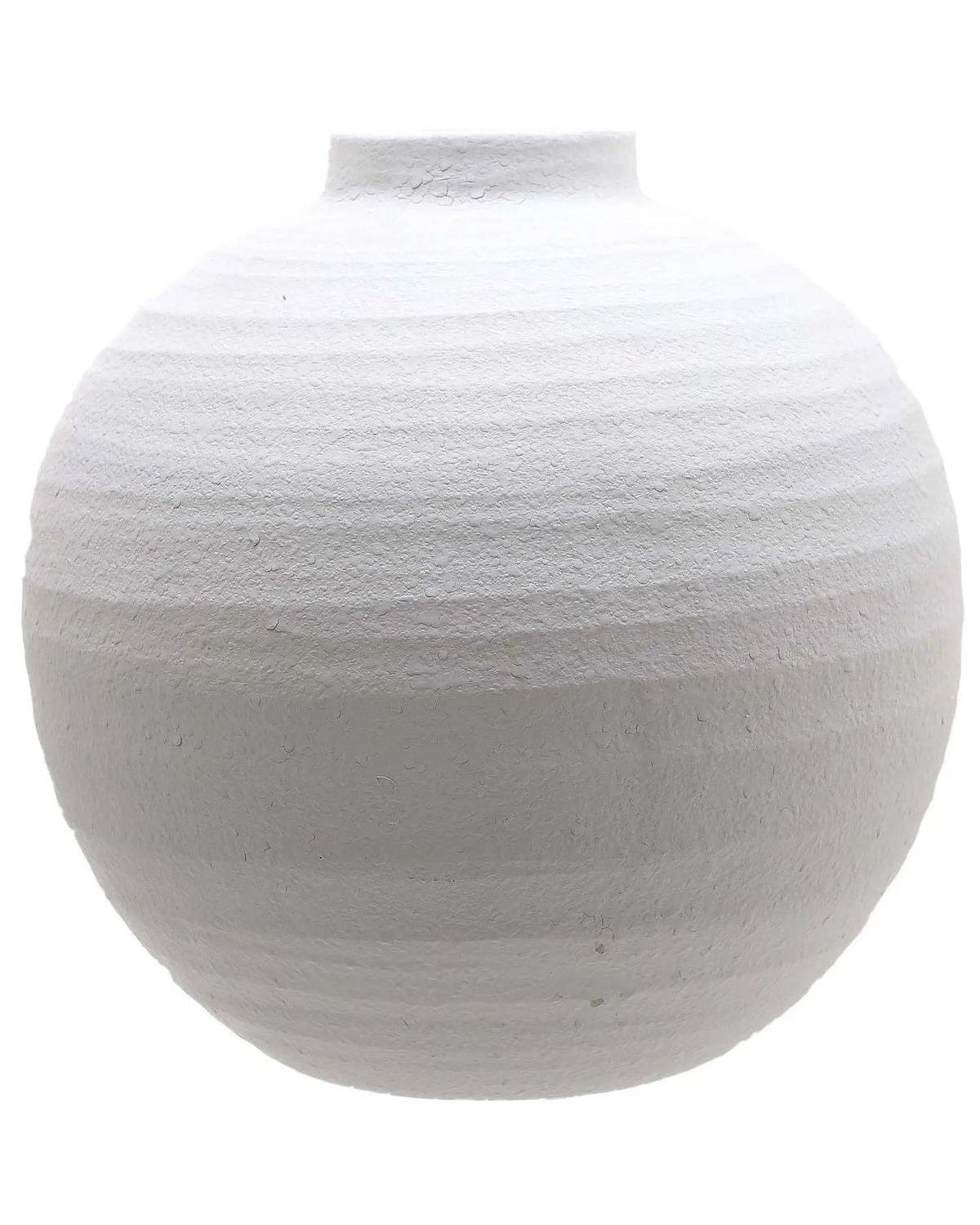 Tiber Matt White Stone Vase - VasesVases - Lulu Loves Home