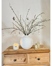 Tiber Matt White Stone Vase - VasesVases - Lulu Loves Home