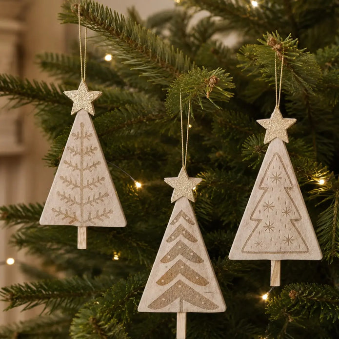 Natural Hanging Trees With Gold Star, close-up product detail